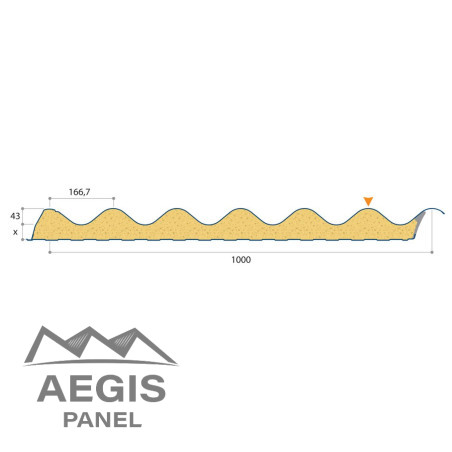 Couverture Panneau Sandwich Onduroof L 1000mm25µ