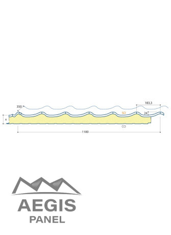 Couverture Panneau Sandwich imitation Tuile 35µ