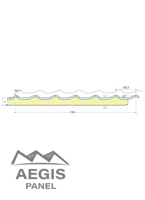 Couverture Panneau Sandwich imitation Tuile 35µ