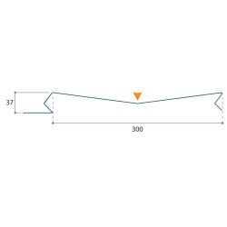 Bardage Ponant Concave H 37mm x L 300mm