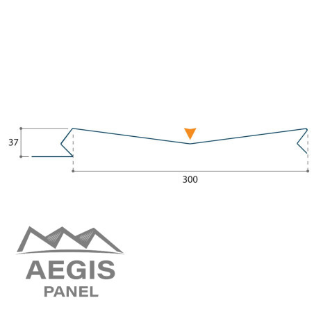 Bardage Ponant Concave H 37mm x L 300mm
