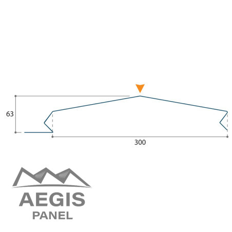 Bardage Ponant Convexe H 63mm x L 300mm