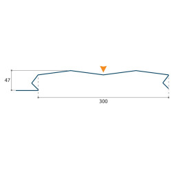 Bardage Ponant M H 47mm x L 300mm