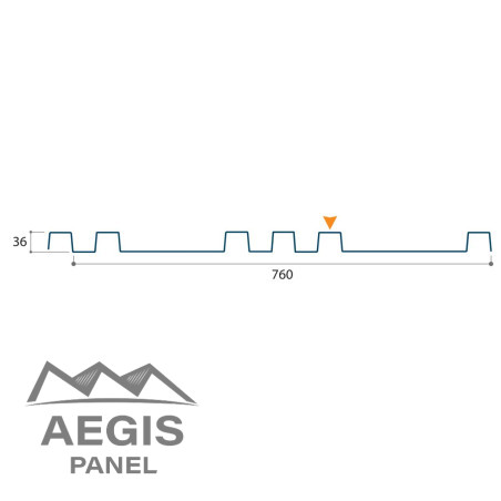 Bardage architectural Sonora36 Variol1 H nerv 36mm x L 760mm25µ