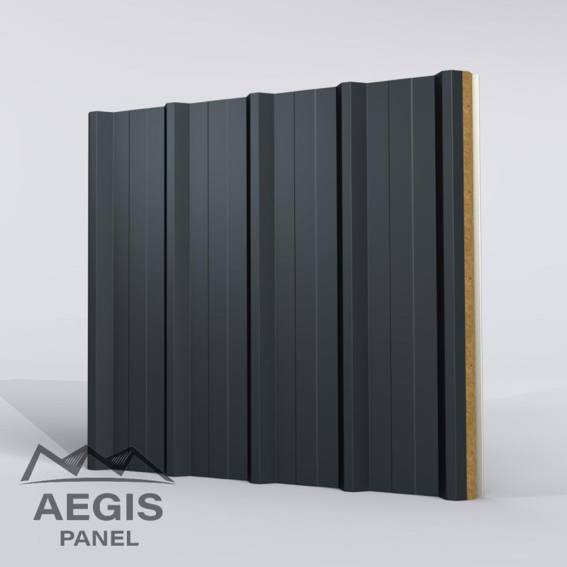 Couverture Panneau Sandwich Vulcasteel Roof Alpha H nerv 37mm x 1000mm 25µ