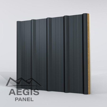 Couverture Panneau Sandwich Vulcasteel Roof Alpha H nerv 37mm x 1000mm 25µ