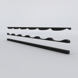 Couverture Panneau Tuile  H ond 24mm x L 1100mm 35µ