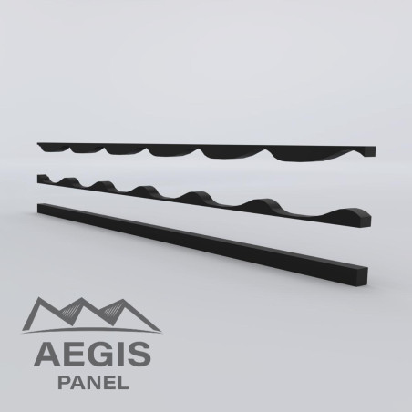 Couverture Panneau Tuile  H ond 24mm x L 1100mm 35µ