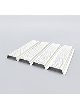 Support d'étanchéité Tôle sèche Perfo Plage Interieurcoating perforée Hnerv 56mm x L900mm - 225mm 15µ