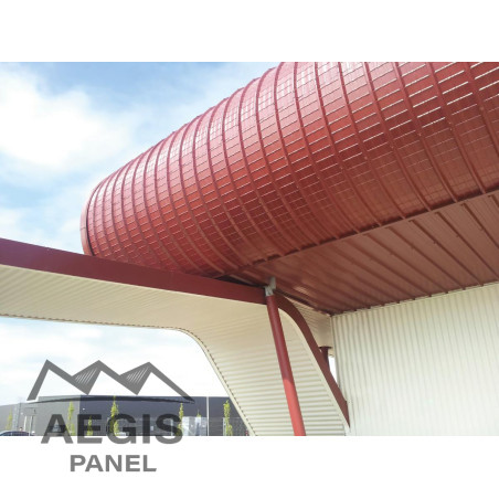 Couverture Tôle sèche nervurée H nerv 25mm x L 1085mm 25µ