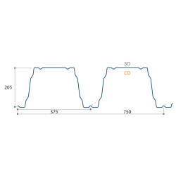 Couverture Tôle sèche Hnerv 29mm x L 850mm