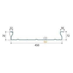 Couverture double peau H nerv 70mm x L450mm 15µ