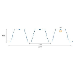 Support d'étanchéité Tôle sèche Perfo Hnerv 42mm x L1010mm