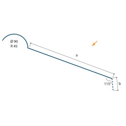 1/2 Faîtière à Boudin 90 crantée 25µ