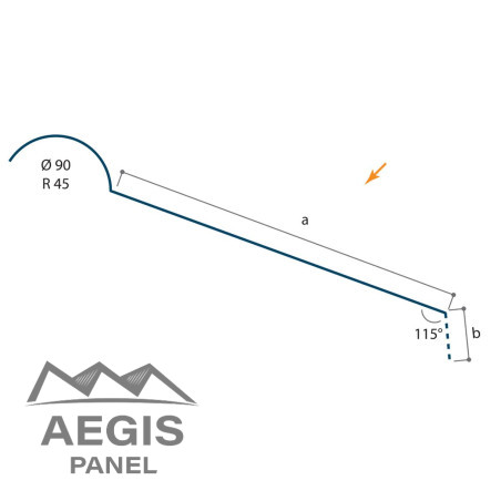 1/2 Faîtière à Boudin 90 crantée 25µ