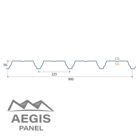 Support d'étanchéité Plancher sec Interieurcoating perforée Hnerv 56mm x L900mm 15µ