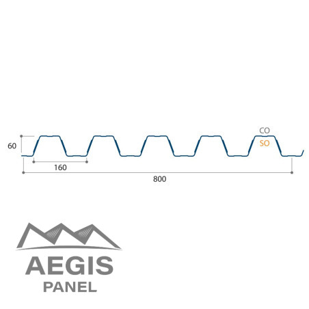Plancher Collaborant Prépercé H nerv 60 x L 800mm 15µ