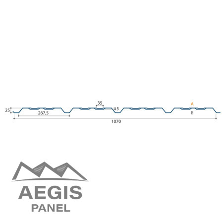 JI 25-267-1070 Creux D'onde Avec ventilation - AEGIS PANEL