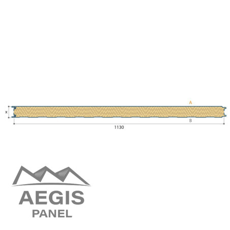 Bardage Panneau Sandwich Vulcasteel Wall (Lisse) 1130mm 25µ