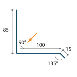 Bande de rive contre mur Panneau-tuile Polyester 35 µ
