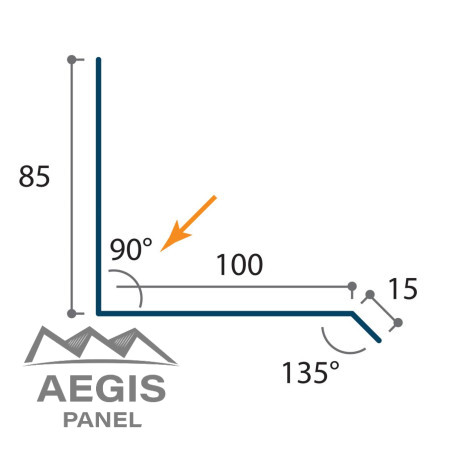Bande de rive contre mur Panneau-tuile Polyester 35 µ