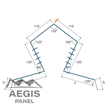 Faîtière ventilée crantée - AEGIS PANEL