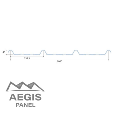 Translucide polycarbonate 45-333-1000 - 2.5mm - AEGIS PANEL