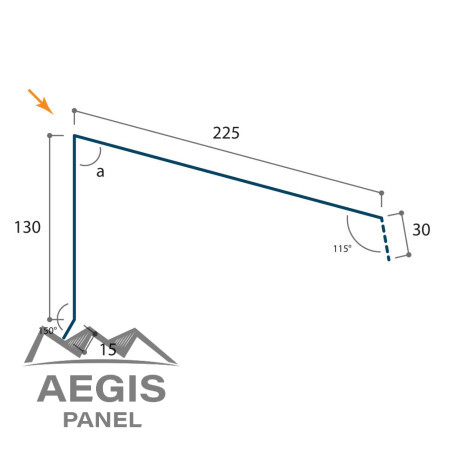 Faîtière sur mur crantée Vieo Edge - AEGIS PANEL