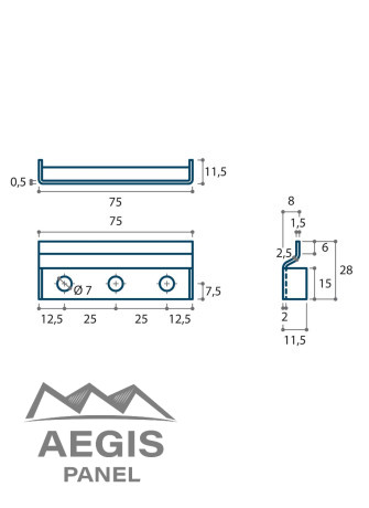 Plaquette Répartition Inox JI Vulcasteel Wall 1000FC - AEGIS PANEL