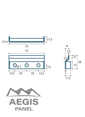 Plaquette Répartition Inox JI Vulcasteel Wall 1000FC - AEGIS PANEL
