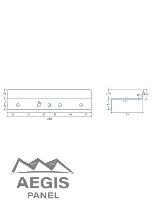 Pièce de départ 1,5MM JI FC Wall 100MM - AEGIS PANEL