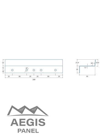 Pièce de départ 1,5MM JI FC Wall 80MM - AEGIS PANEL