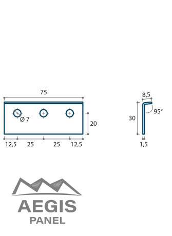 Plaquette Répartition Inox JI Wall 1000FC - AEGIS PANEL