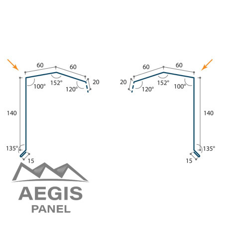 Bande de rive crantée Gauche Polyester 35 µ